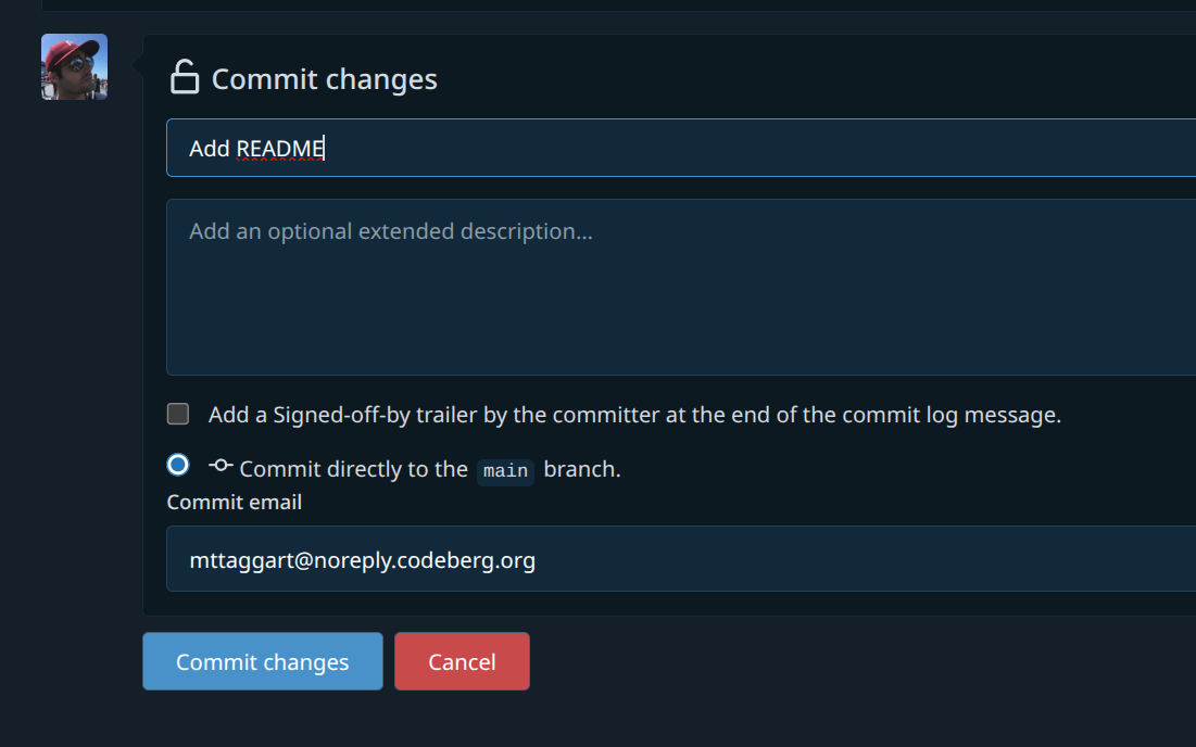 Commit Changes
