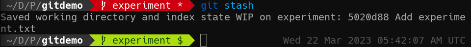 git stash 1