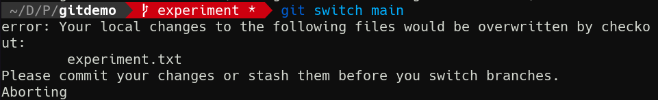 git switch 1